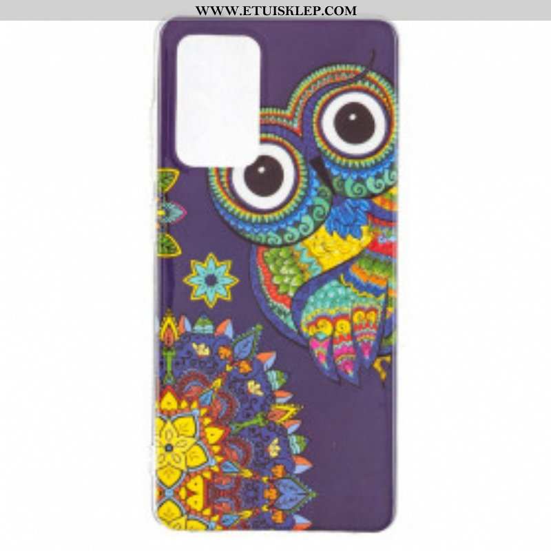 Etui do Samsung Galaxy A52 4G / A52 5G / A52s 5G Fluorescencyjna Mandala Sowa